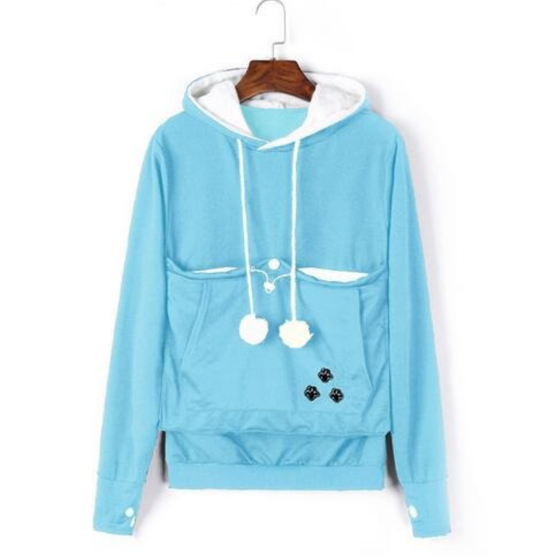 Sweat À Capuche avec Poche Ventrale pour Femme | Idéal pour Les Petits Animaux