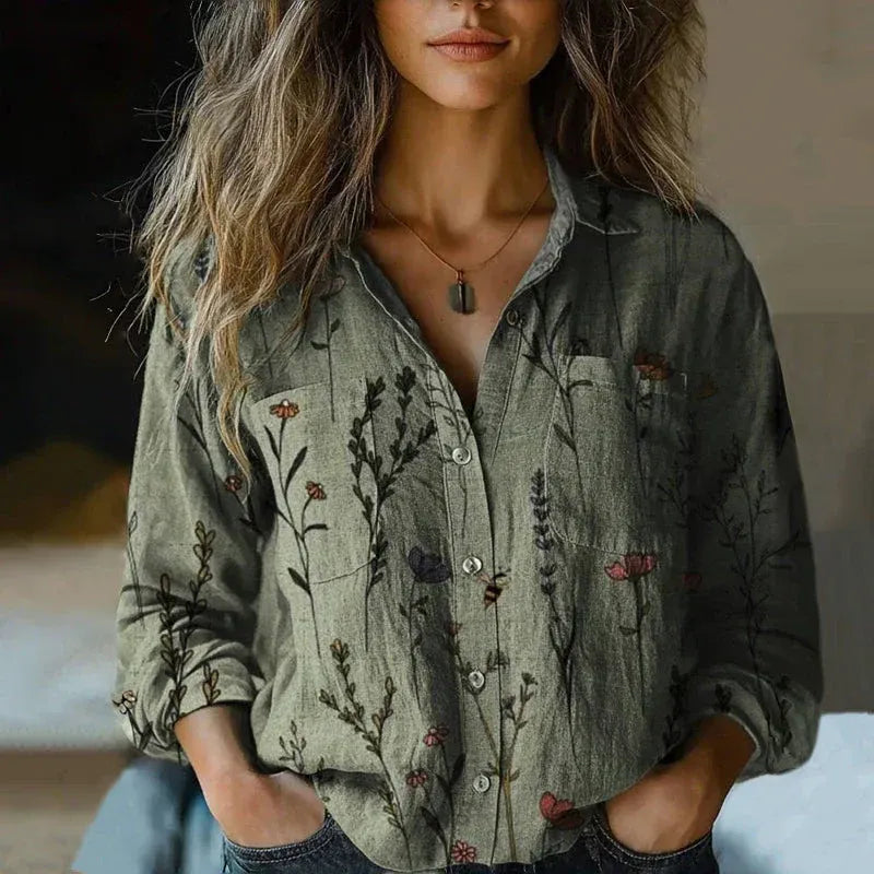 Blouse Imprimée avec Coupe Décontractée pour Femmes | Idéale pour le Travail ou les Sorties