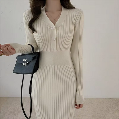 Robe Ajustée Avec Boutons Pour Femme | Idéale Pour Le Quotidien Et Les Sorties
