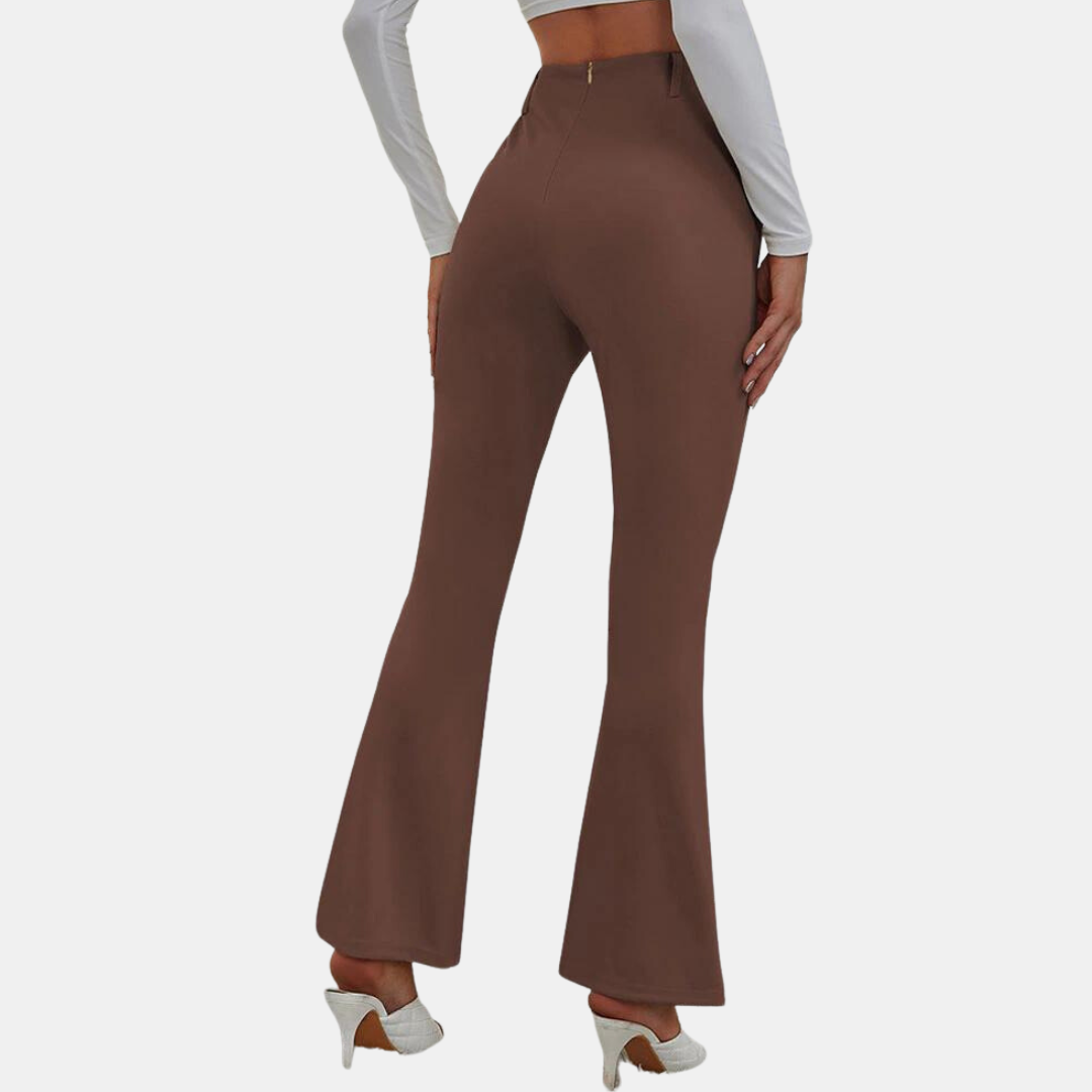 Pantalon Évasé à Taille Haute pour Femme | Idéal pour un Usage Quotidien