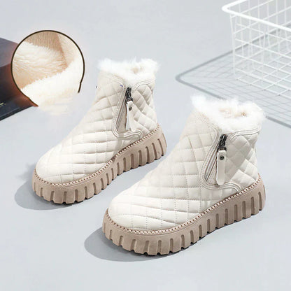 Bottes à Plateforme avec Fermeture Zippée Latérale pour Femmes | Idéal pour l’Hiver