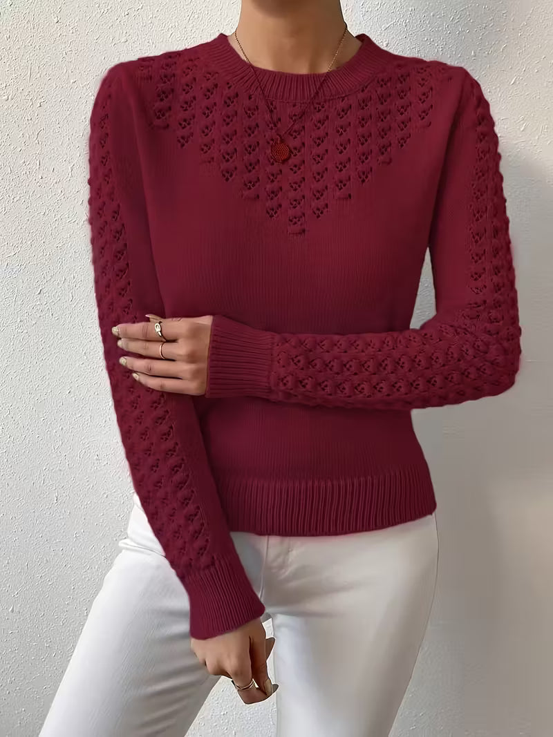 Pull à Manches Longues avec Détails en Dentelle pour Femme | Idéal pour un Usage Quotidien
