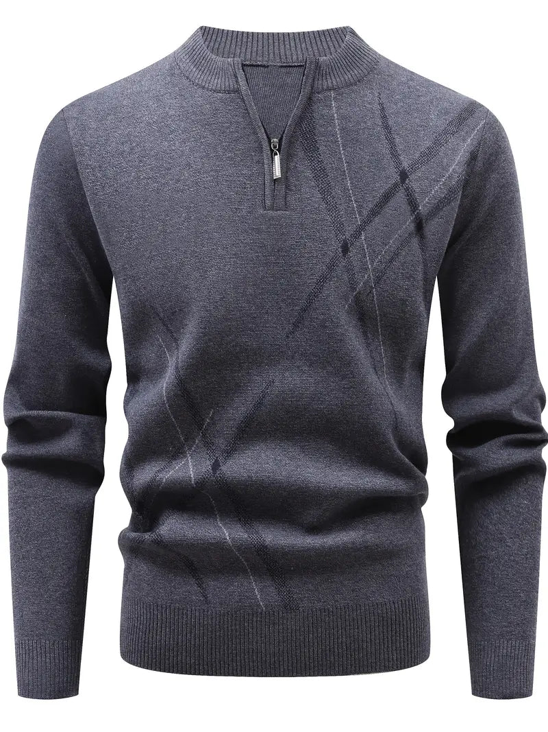 Pull À Quart De Fermeture Avec Col Rond Pour Hommes | Idéal Pour Un Usage Quotidien