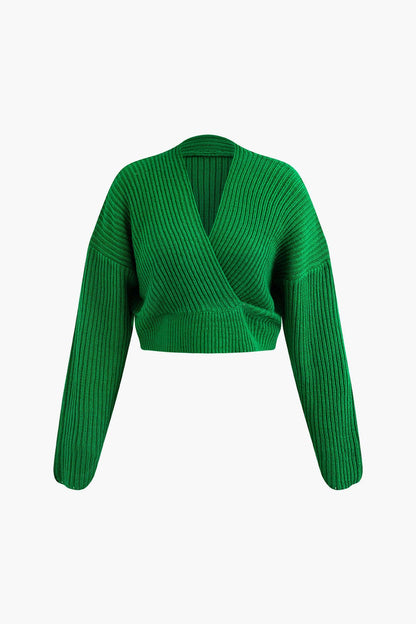 Ensemble Deux Pièces avec Haut Cache-Cœur et Jupe Crayon pour Femme | Idéal pour le Quotidien et les Sorties