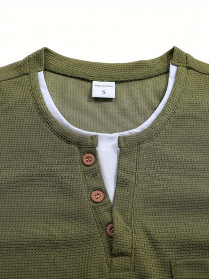Polo À Manches Longues Avec Col À Boutons Et Poches Fonctionnelles Pour Homme | Idéal Pour Le Quotidien Et Les Occasions Décontractées