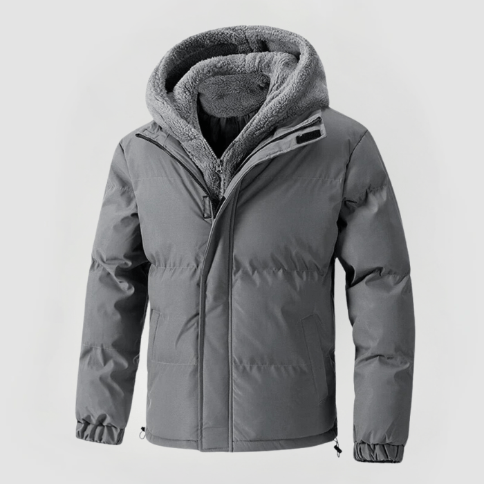Veste à Capuche avec Fermeture Éclair et Poches pour Homme | Idéale pour l’Hiver