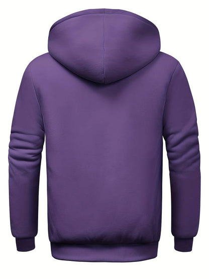 Sweat À Capuche Uni Avec Fermeture Zippée Pour Homme | Idéal Pour Un Usage Quotidien