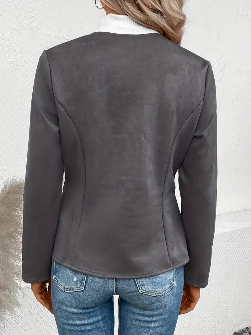 Veste Avec Fermeture Zippée Et Coupe Structurée Pour Femmes | Idéal Pour Les Saisons De Transition