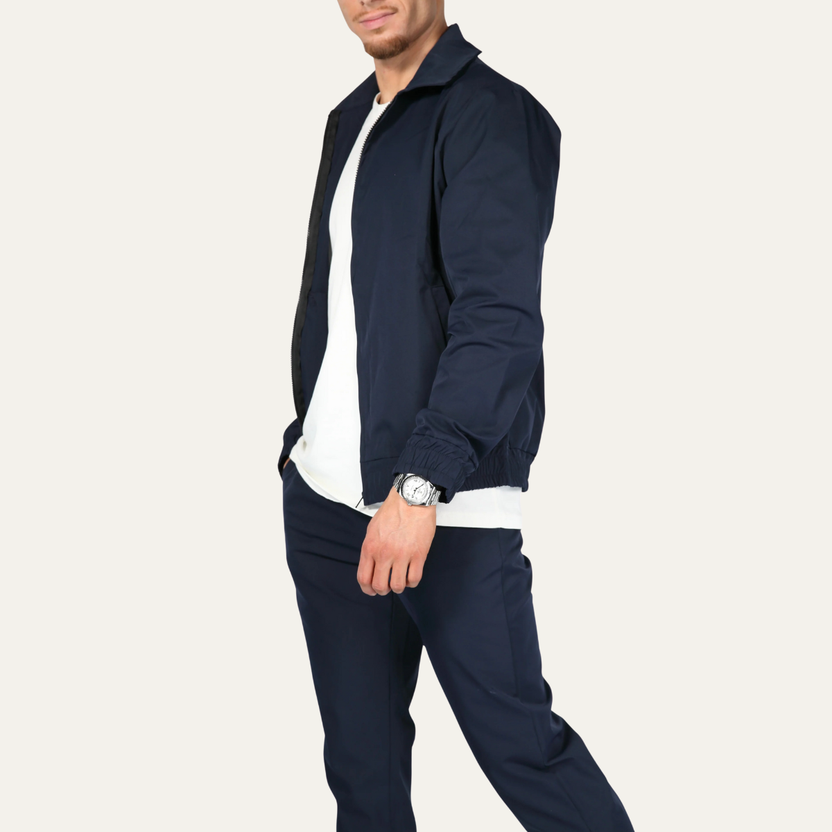 Ensemble Coordonné avec Veste Zippée et Pantalon pour Homme | Idéal pour les Sorties Décontractées