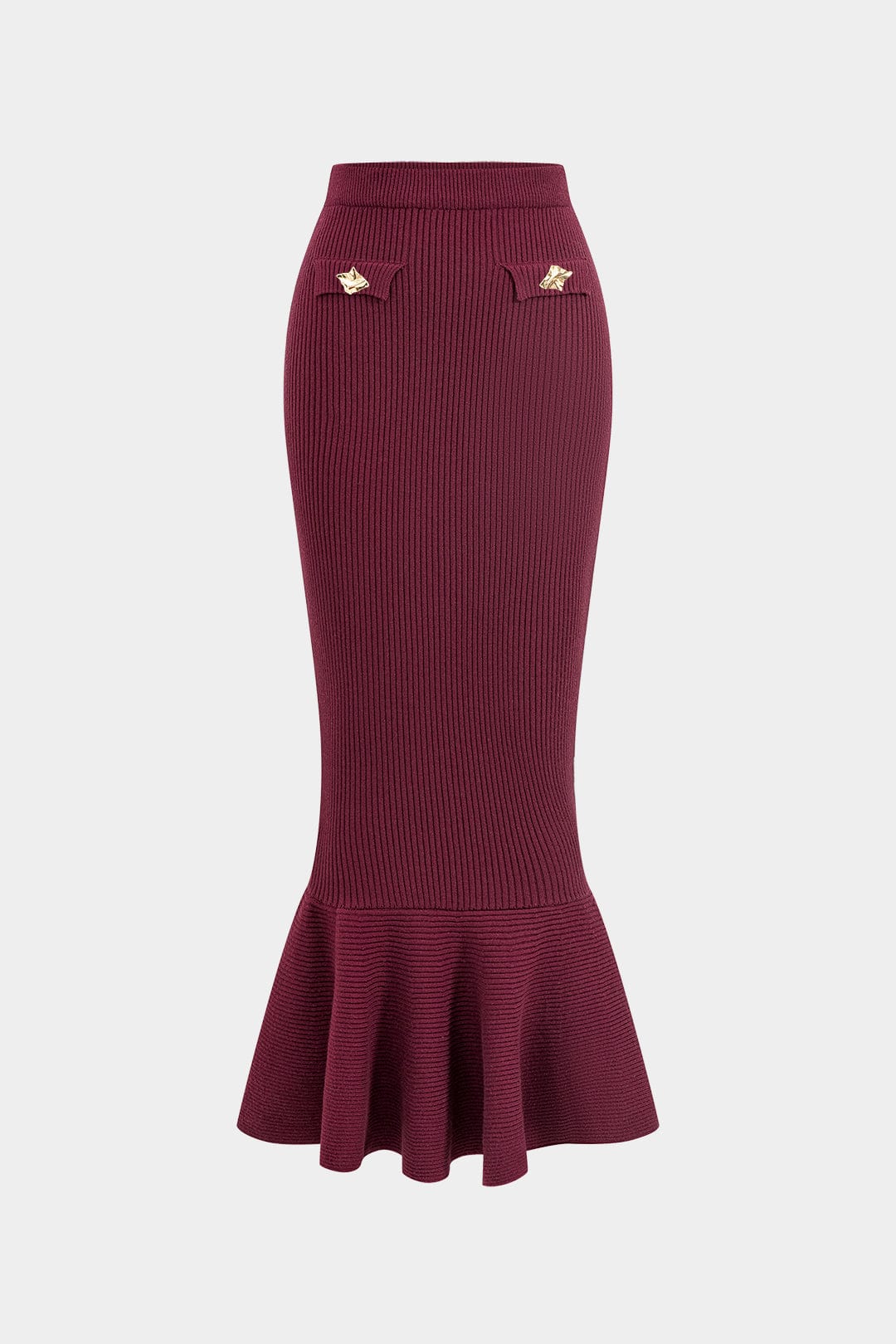 Ensemble Deux Pièces avec Haut Ajusté et Jupe Midi à Volants pour Femme | Idéal pour le Quotidien et les Occasions
