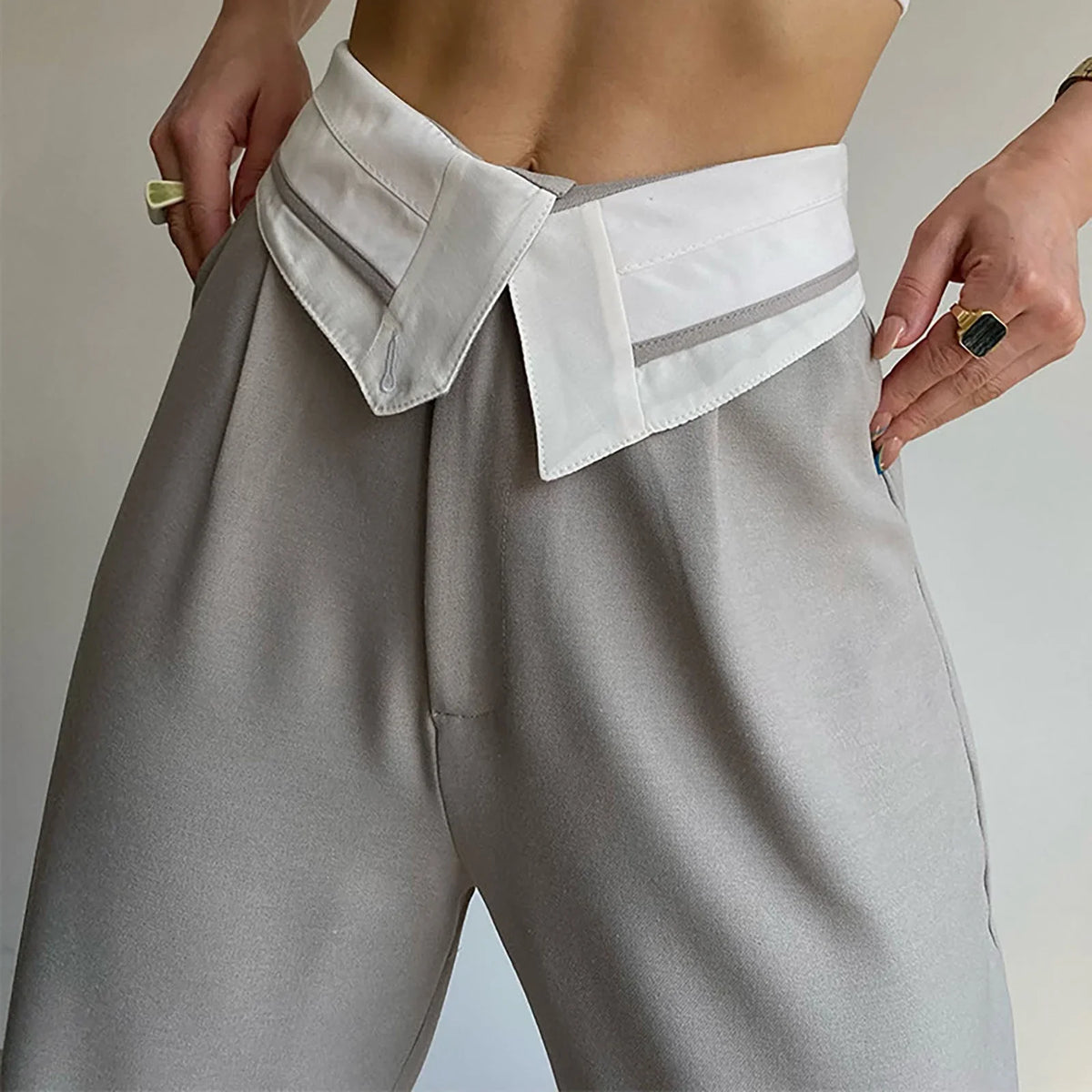 Pantalon à Jambe Large avec Ceinture Élastique et Poches Latérales pour Femme | Idéal pour un Usage Quotidien