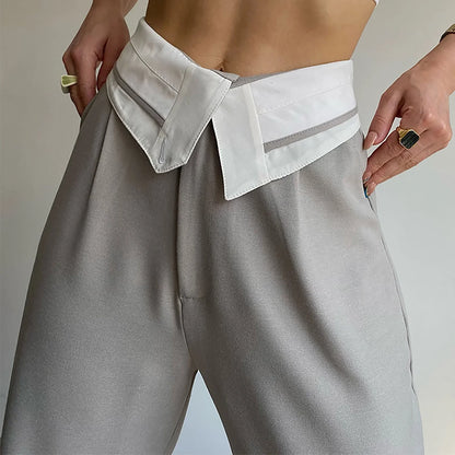 Pantalon à Jambe Large avec Ceinture Élastique et Poches Latérales pour Femme | Idéal pour un Usage Quotidien