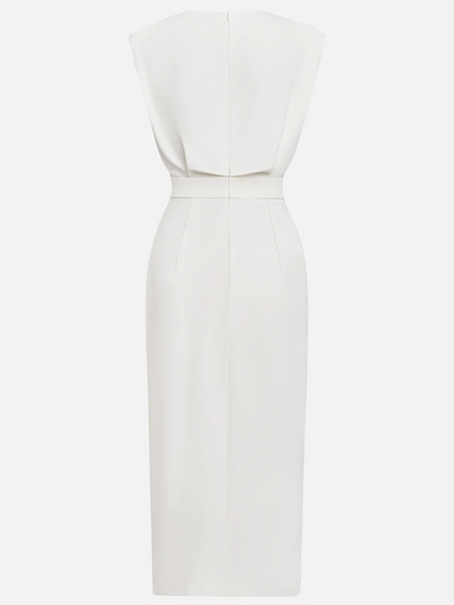 Robe Midi Sans Manches Avec Boutons Pour Femme | Idéale Pour Usage Quotidien Et Occasions