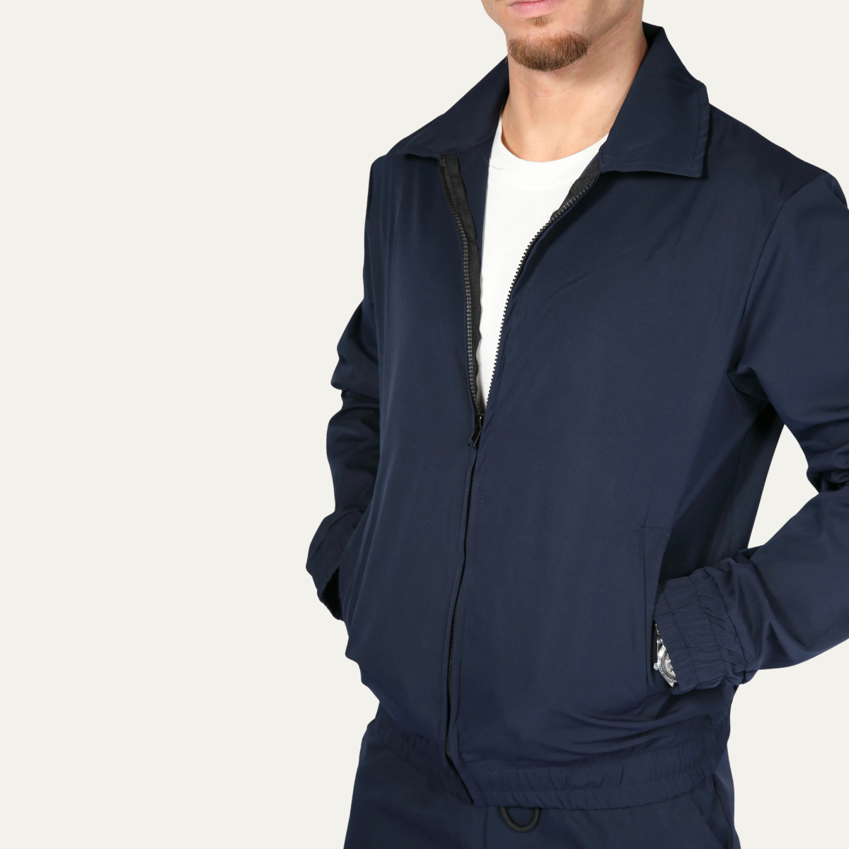 Ensemble Coordonné avec Veste Zippée et Pantalon pour Homme | Idéal pour les Sorties Décontractées