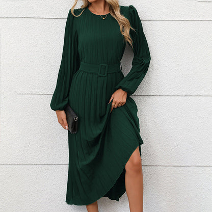 Robe Plissée À Taille Ceinturée Pour Femmes | Idéal Pour Cérémonies Et Occasions Spéciales