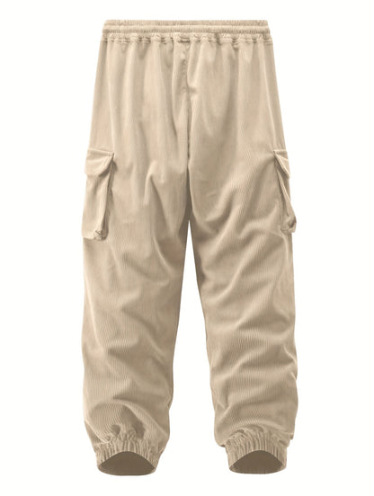 Pantalon Jogger Avec Poches Cargo Et Taille Élastique Pour Hommes | Idéal Pour Les Tenues Décontractées