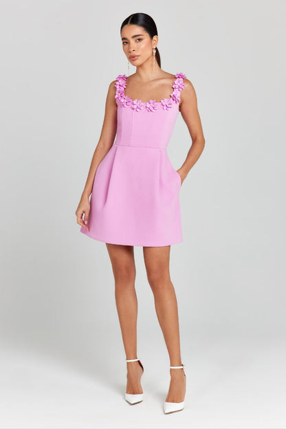 Robe Mini À Motifs Floraux Et Coupe Structurée Pour Femmes | Idéale Pour Les Soirées Et Événements