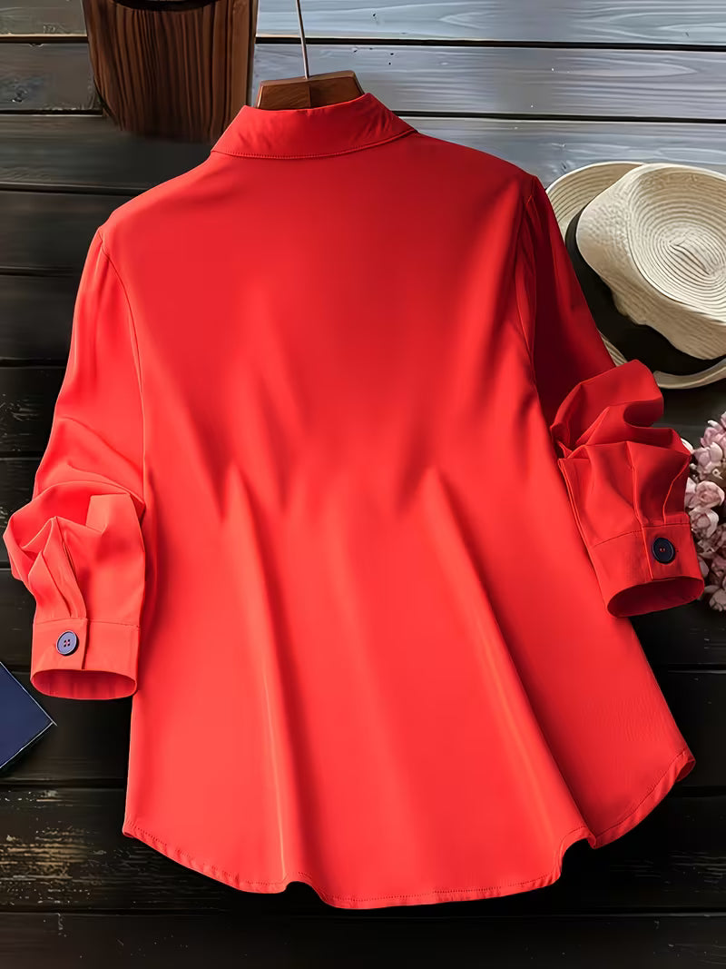 Chemise À Manches Longues Avec Fermeture Boutonnée Pour Femmes | Idéal Pour Usage Quotidien Et Travail