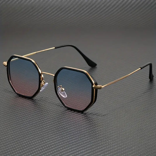 Lunettes De Soleil Polygonales Avec Verres Dégradés Pour Hommes | Utilisation Extérieure