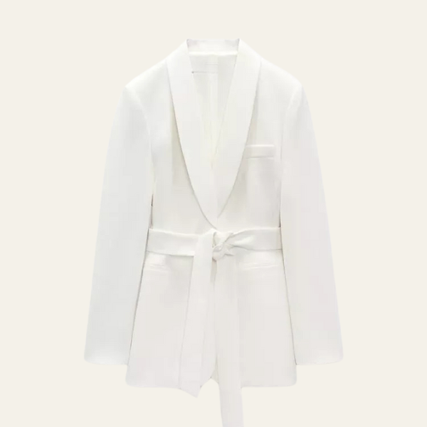 Ensemble Avec Blazer Ceinturé Et Pantalon Assorti Pour Femme | Idéal Pour La Mi-Saison Et Un Usage Quotidien