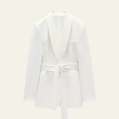 Ensemble Avec Blazer Ceinturé Et Pantalon Assorti Pour Femme | Idéal Pour La Mi-Saison Et Un Usage Quotidien