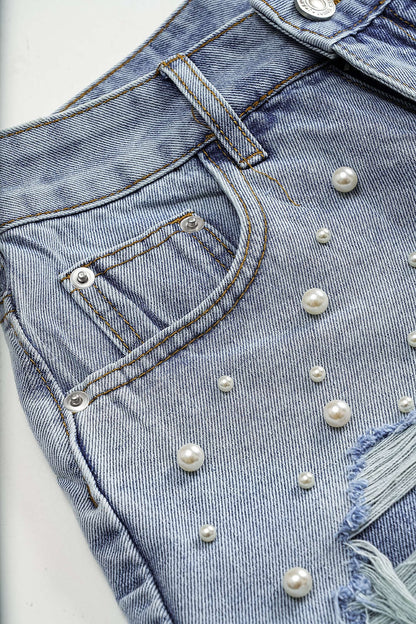 Jean Coupe Ajustée avec Entrejambe Long pour Femmes | Idéal pour les Occasions Décontractées