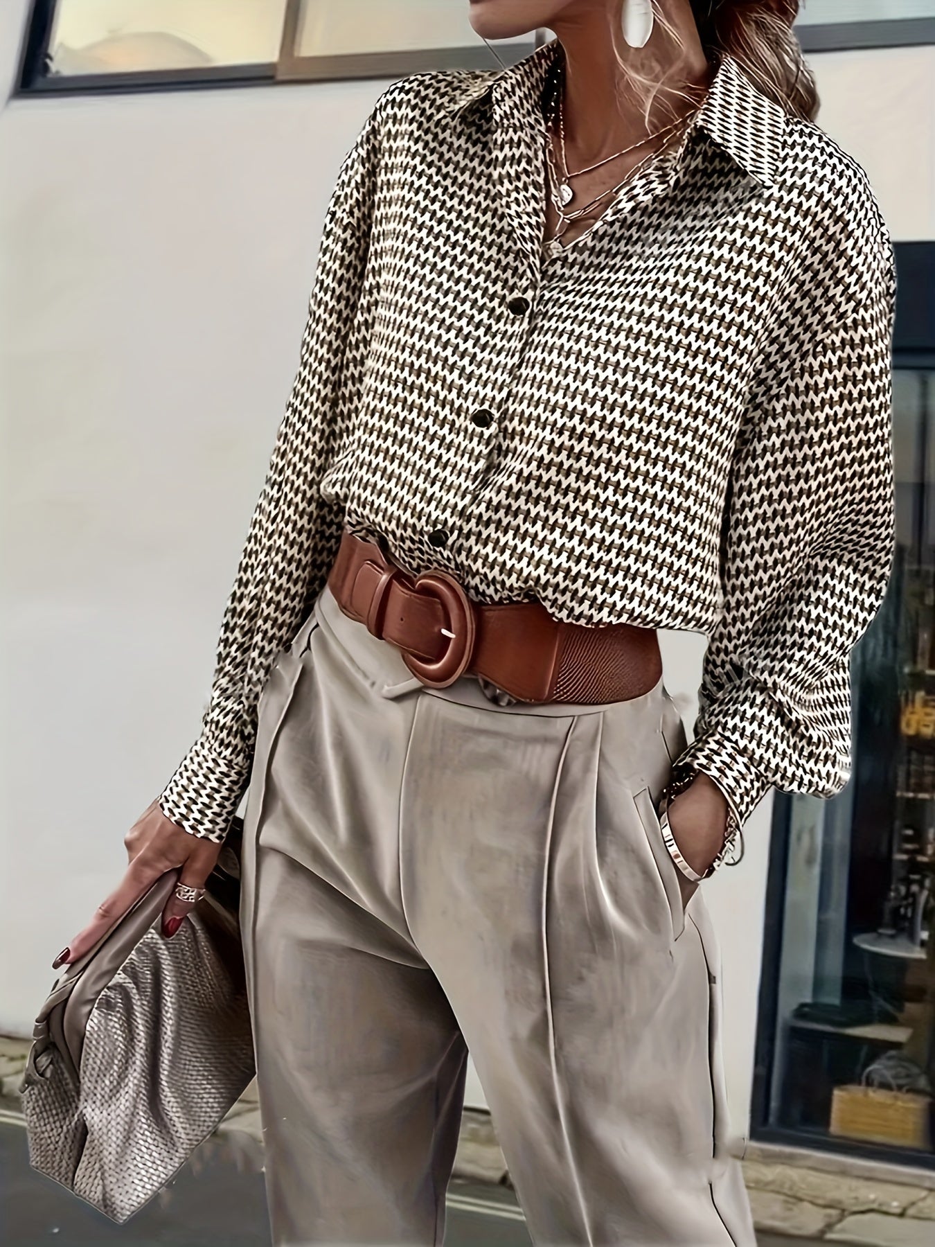 Chemisier Avec Coupe Fonctionnelle Pour Femmes | Idéal Pour Le Travail Et Les Occasions Quotidiennes