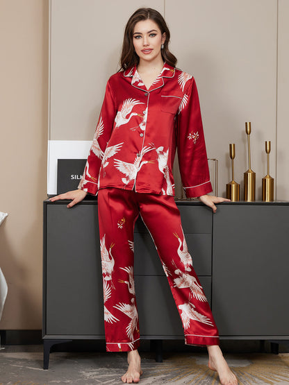 Ensemble De Pyjama 2 Pièces avec Bordure Contrastée pour Femme | Idéal pour Le Sommeil Et La Détente À La Maison