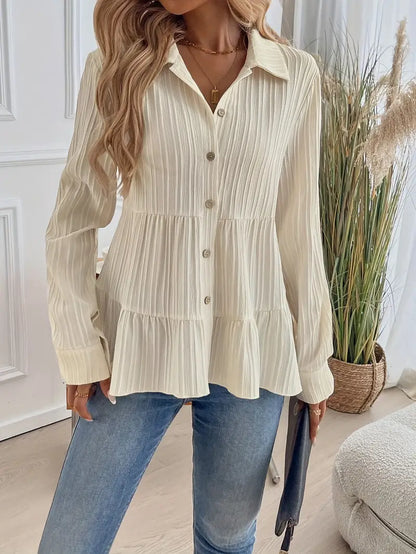 Chemise À Manches Longues Avec Fermeture Boutonnée Pour Femmes | Idéal Pour Travail Et Usage Quotidien