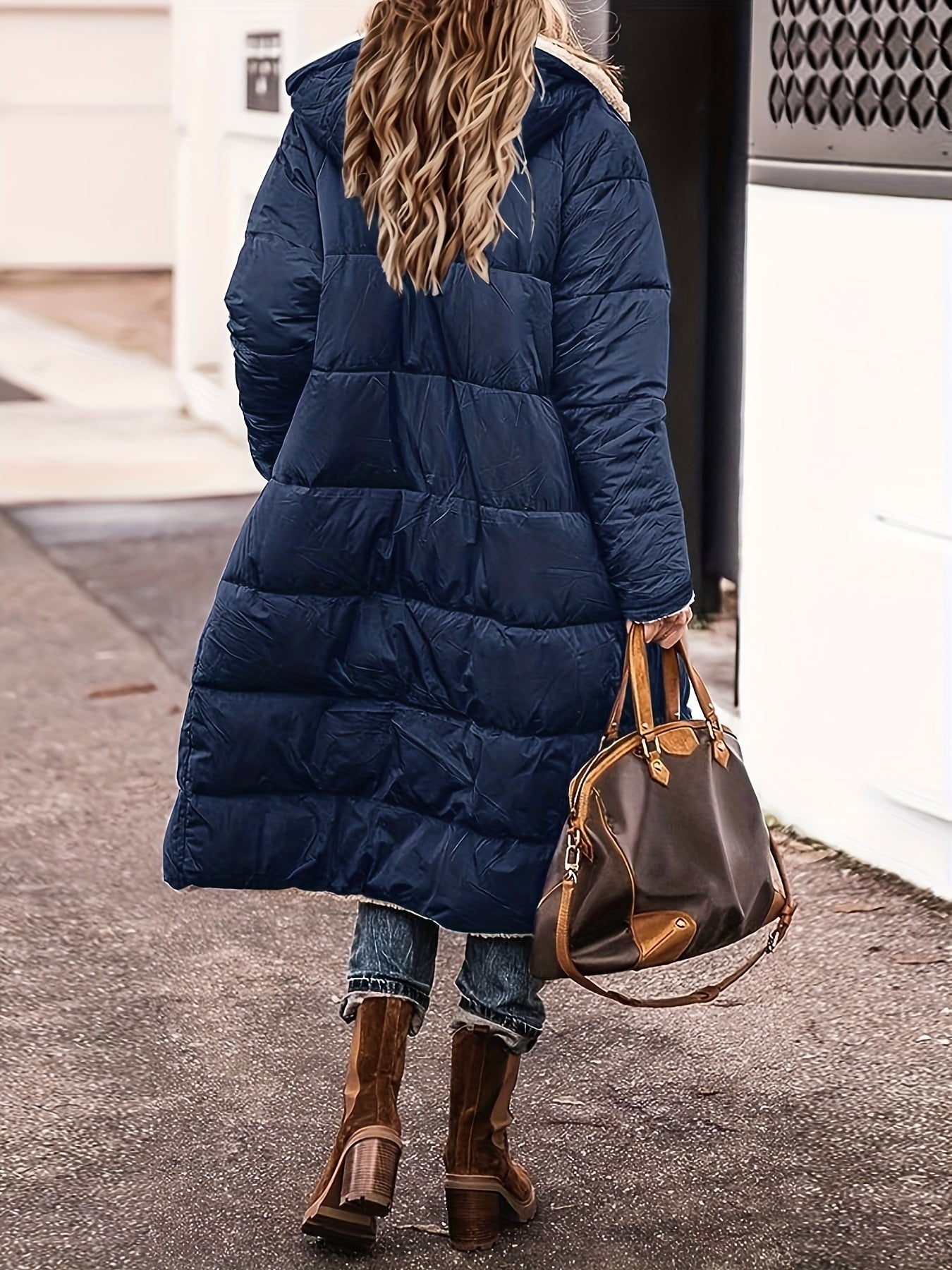 Manteau Long Matelassé avec Doublure en Polaire pour Femme | Idéal pour l’Hiver