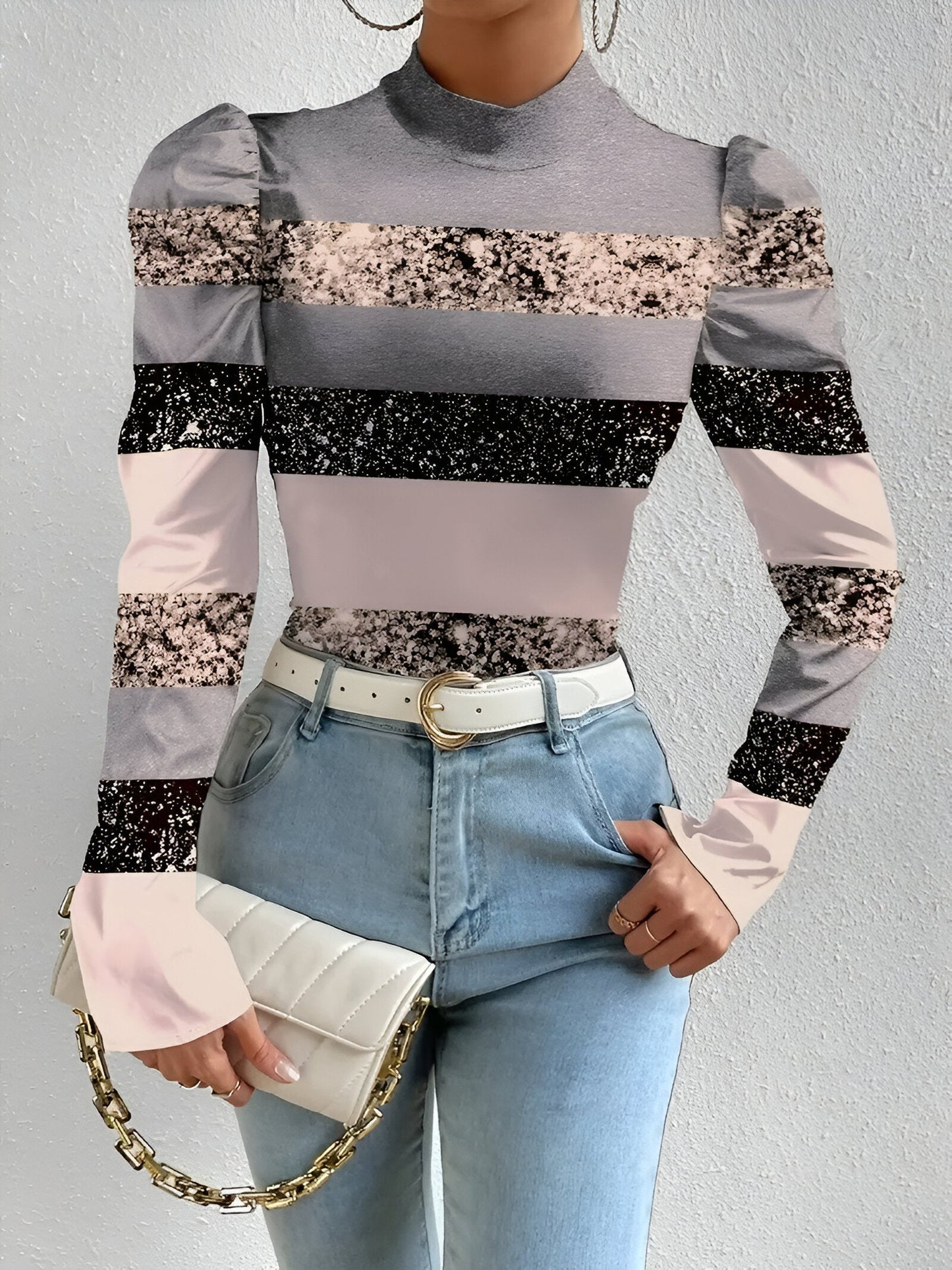 Chemisier À Motif Floral Avec Col Montant Pour Femmes | Idéal Pour Les Occasions Quotidiennes