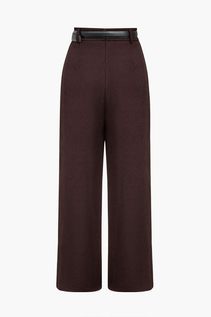 Pantalon Femme à Taille Haute avec Détail Croisé | Idéal pour le Travail ou les Sorties