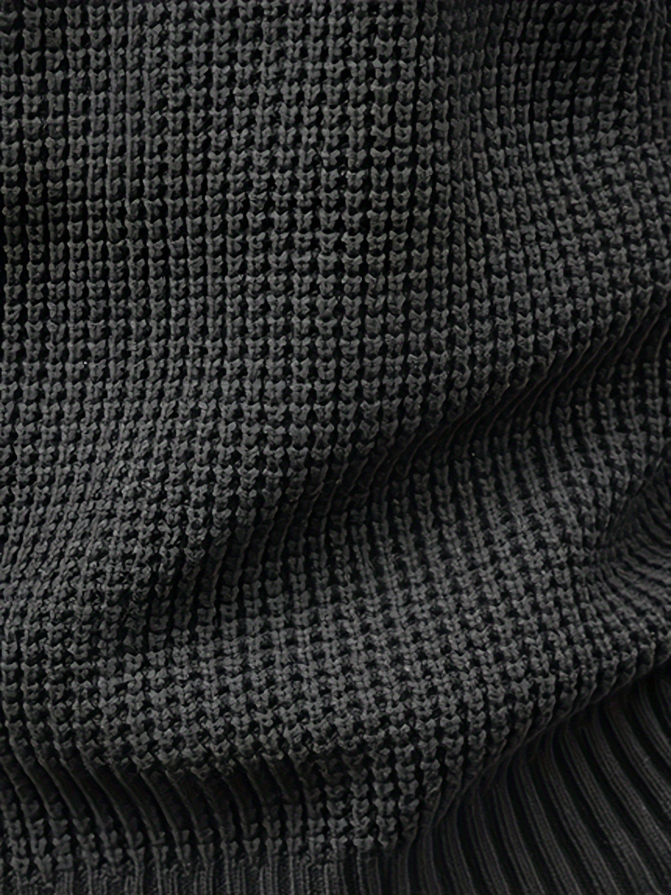 Pull Tricoté à Texture Gaufrée avec Col Rond pour Hommes | Idéal pour la Mi-Saison