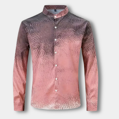 Polo Avec Col Mao Et Motif Imprimé Pour Hommes | Idéal Pour Le Quotidien Et Les Sorties