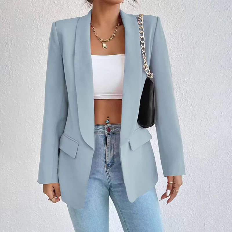 Veste Structurée à Manches Longues avec Ouverture Frontale pour Femme | Idéale pour le Travail et le Quotidien