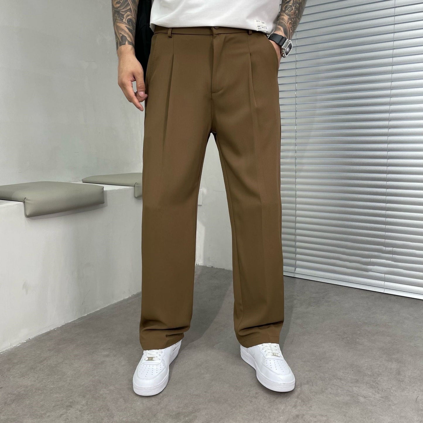 Pantalon de Loisir avec Coupe Droite pour Homme | Idéal pour la Maison et les Activités Quotidiennes