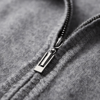 Veste Zippée avec Coupe Ajustée et Détails Côtelés pour Hommes | Idéale pour Automne et Hiver