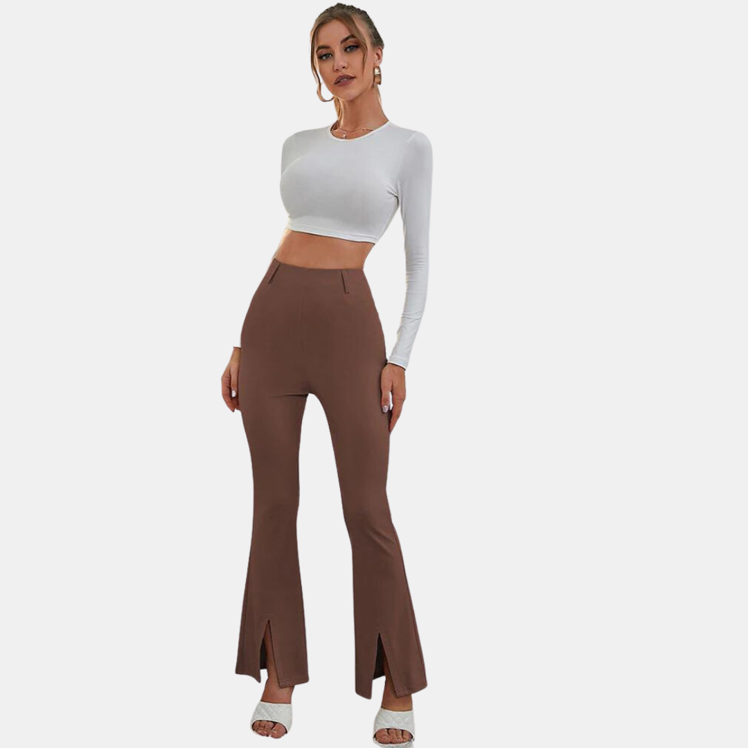 Pantalon Évasé à Taille Haute pour Femme | Idéal pour un Usage Quotidien