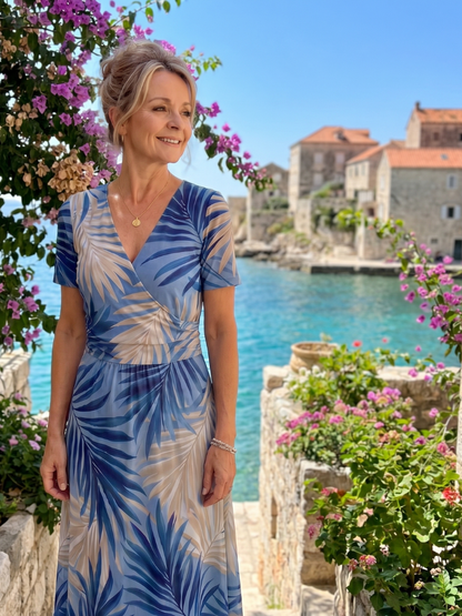 : Robe midi imprimée florale pour femmes