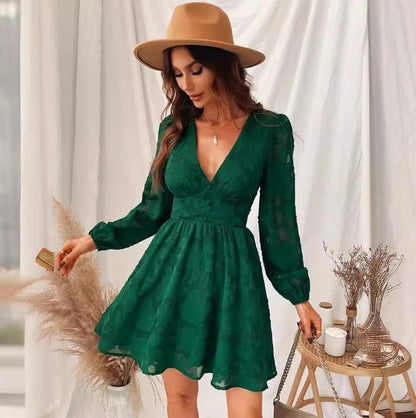 Robe À Manches Courtes Avec Col En V pour Femme | Idéale pour Toutes Les Occasions