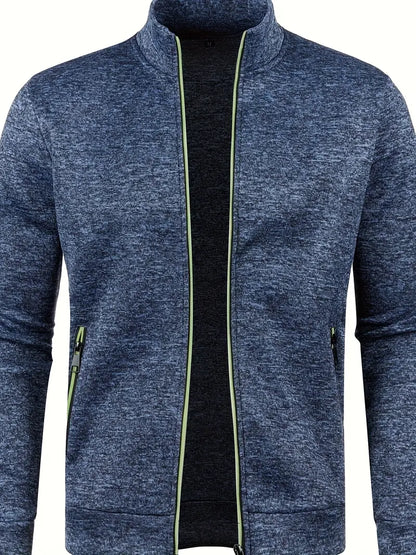 Veste Zippée Avec Col Montant Et Poches Latérales Pour Homme | Idéal Pour Sport Et Usage Quotidien