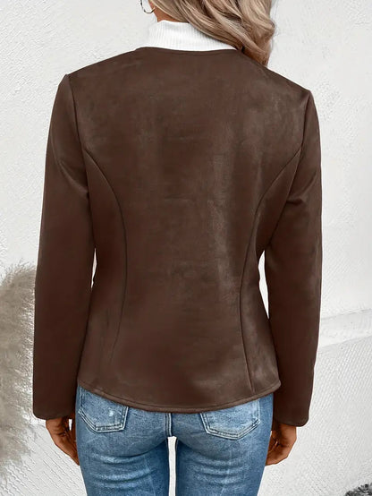 Veste Avec Fermeture Zippée Et Coupe Structurée Pour Femmes | Idéal Pour Les Saisons De Transition