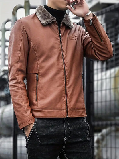 Veste pour Homme avec Col Montant Et Fermeture Zippée | Idéal pour L’Hiver