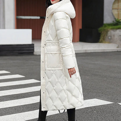 Veste D’Hiver Longue Matelassée pour Femme | Idéale pour Temps Froid