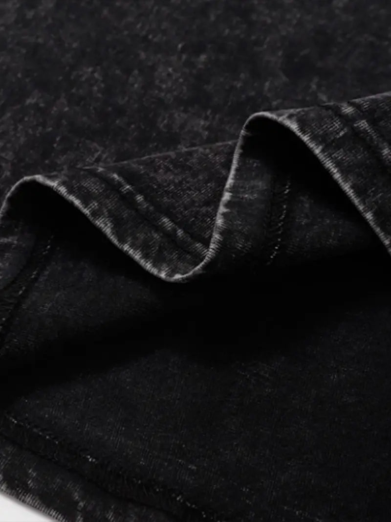 Chemise À Manches Longues Avec Effet Délavé Vintage Pour Hommes | Idéal Pour L’Automne Et Le Printemps