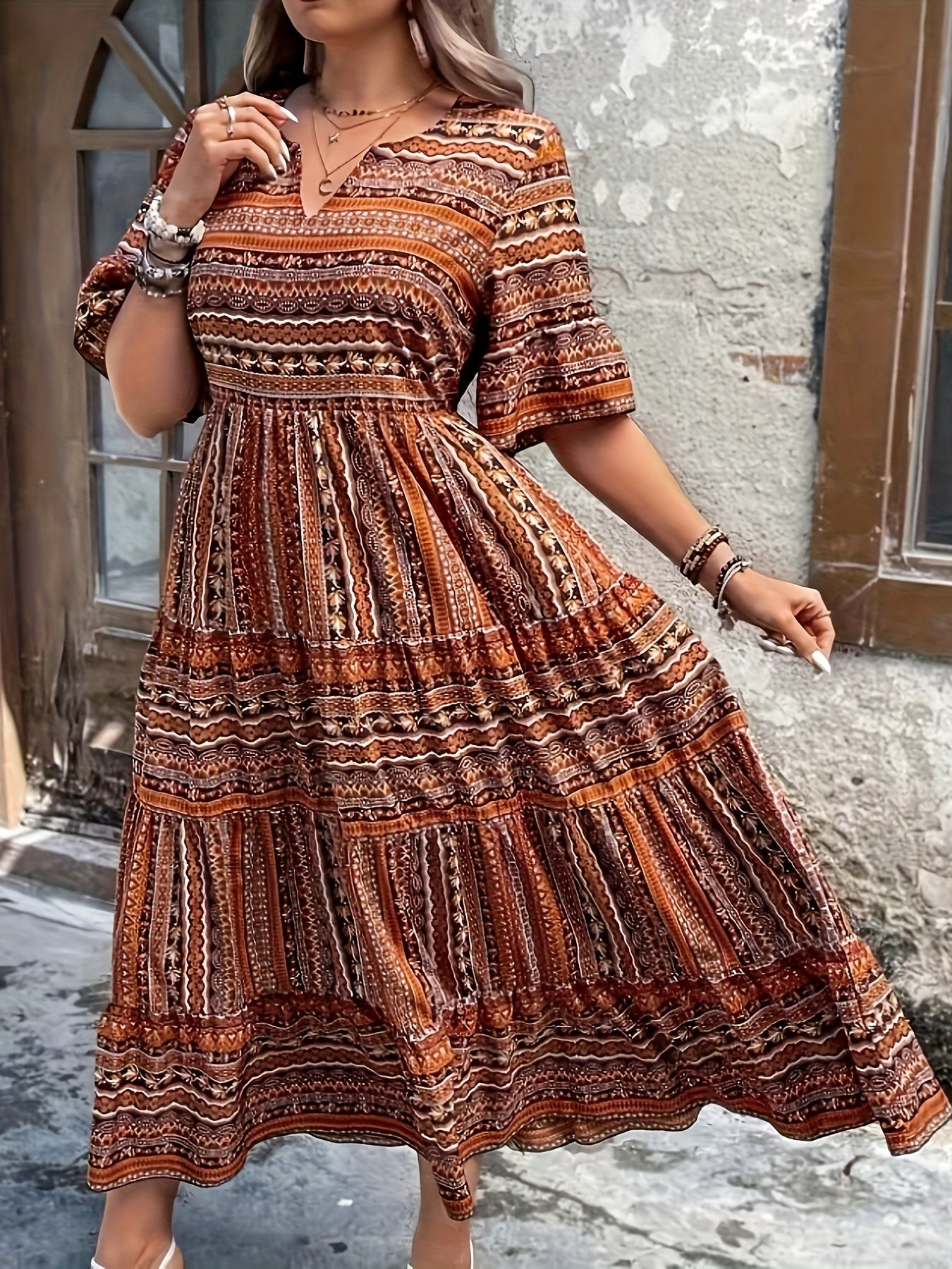 Robe À Motif Bohème Pour Femme | Idéale Pour Le Quotidien Et Les Sorties Décontractées
