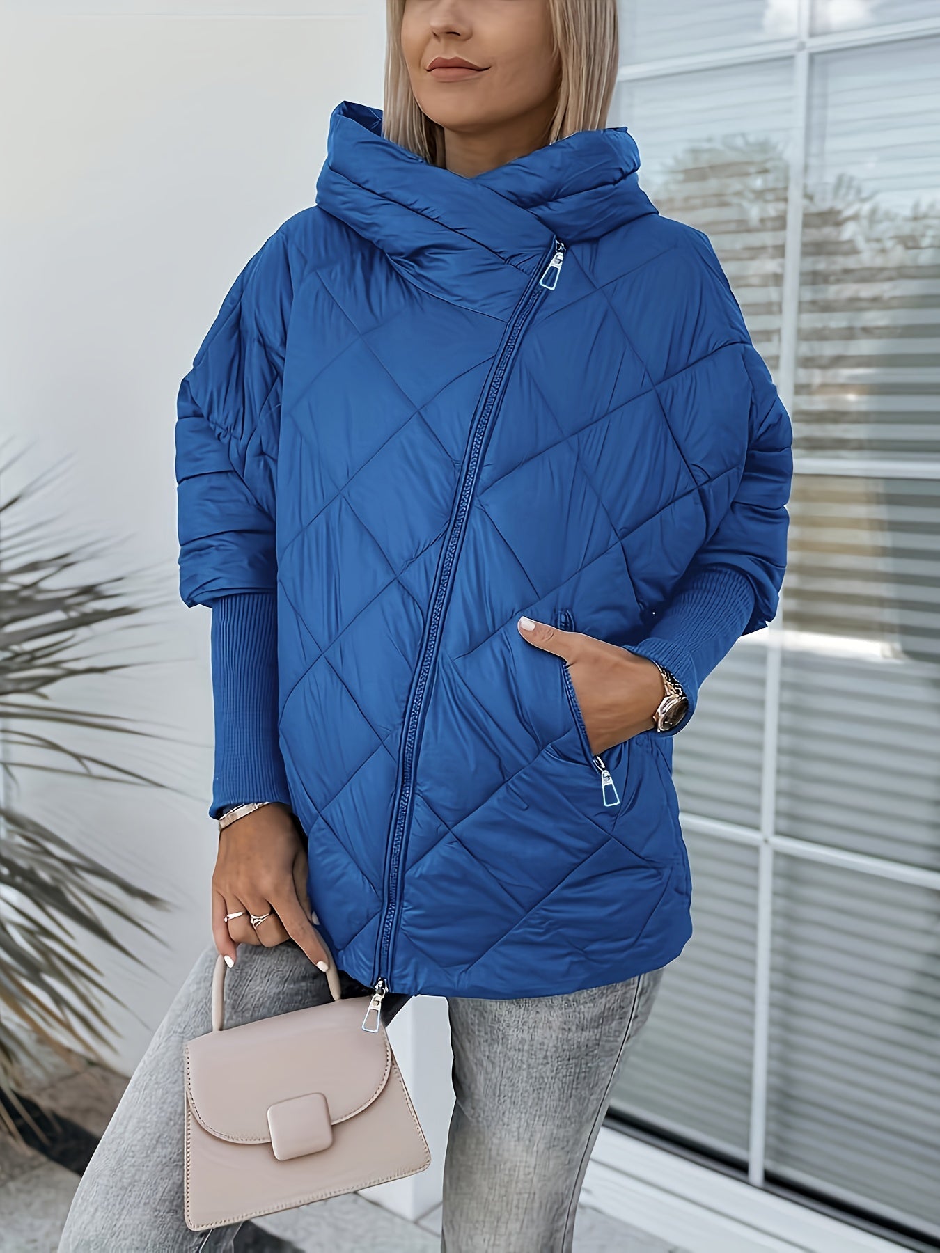 Veste Matelassée Avec Capuche Et Fermeture À Glissière Pour Femmes | Idéal Pour Usage Quotidien Et Activités Extérieures