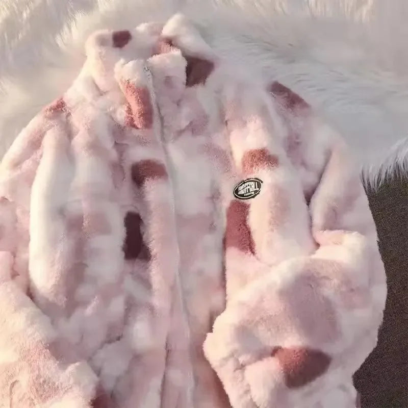 Veste à Motif Tie-Dye avec Fermeture Zippée pour Femme | Idéale pour l’Hiver