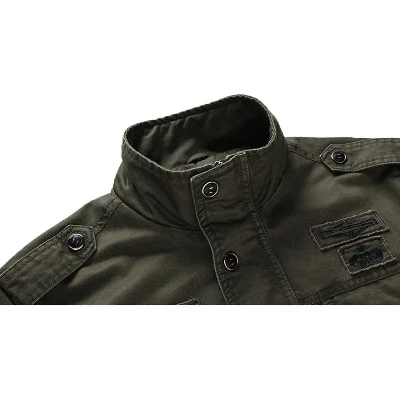 Veste Field Jacket avec Col Montant et Poches Multiples pour Hommes | Idéal pour Saisons Intermédiaires