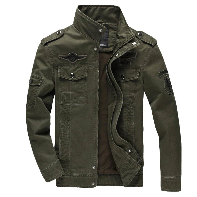 Veste Field Jacket avec Col Montant et Poches Multiples pour Hommes | Idéal pour Saisons Intermédiaires
